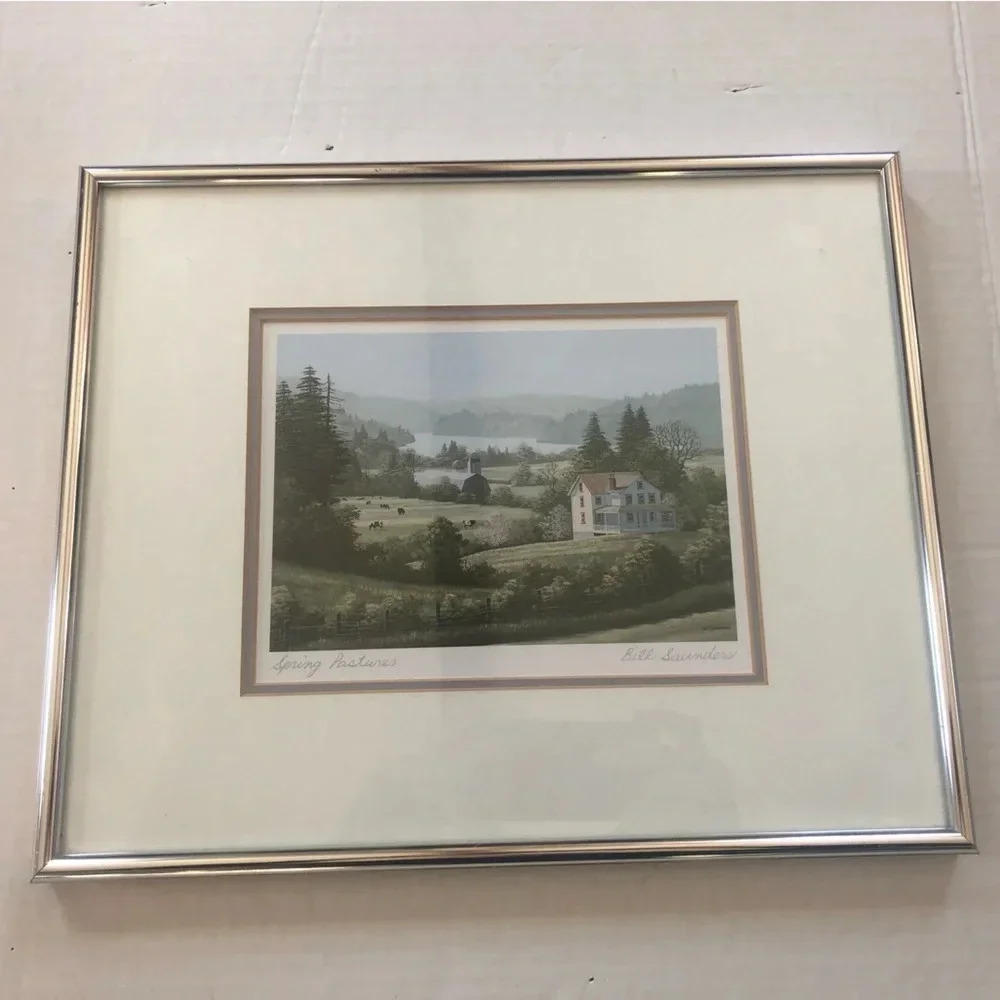 Vtg Bill Saunders Spring Pastures  Signed - Picture 2 of 13
